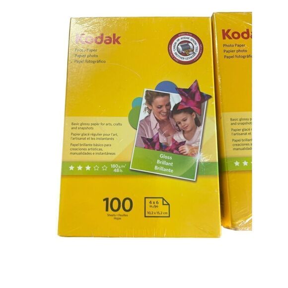 KODAKEAST White 6.5 Mil Glossy 100 Sheets/Pack Photo Paper Size 4 X 6 NEW - Picture 4 of 15